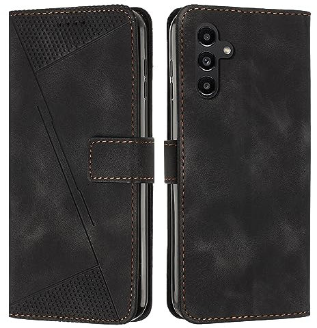 PNATEE Coque pour Samsung Galaxy A14 4G / Galaxy A14 5G, Housse de Protection Etui en Cuir PU Portefeuille avec Fermeture Magnétique pour Galaxy A14 4G / 5G, Noir