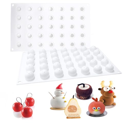 Schokoladenformen Kugelform Silikonform 35 Löcher Ø 2cm Pralinenform Kugel Silikonform Für Backen Backformen Kuchen Schokolade Form Sinking Form Gebäck Werkzeuge (Schokoladenkugel)