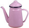 Gralara Bollitore per tè smaltato Piano Cottura Teiera Spessa, scaldalatte, Vintage, bollitore per Acqua Bollitore per caffè da 1,1 Litri per Cucina casa, Rosa
