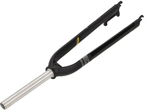 SPYMINNPOO Fourche Rigide de Vélo de Montagne, Matériau en Alliage D'aluminium, 26 27,5 29 Pouces, Version de Frein à Disque à Pilier 160 Mm (Gris-Noir)