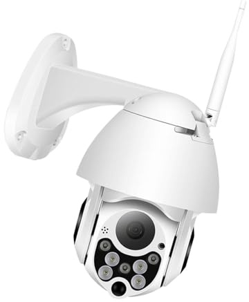 Drahtlose Dome Überwachungskamera mit 4 Stück Digitalzoom | Zuhause und Tierbeobachtung, HD Aufnahme mit 90° Neigung, Cloud Speicher bis 128 Gb