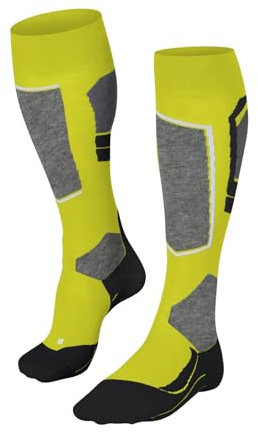 FALKE Damen Skisocken SK4 Advanced W Kh Wolle Funktionsmaterial warm dünn 1 Paar, Gelb Sulfur 1084-O, 37-38