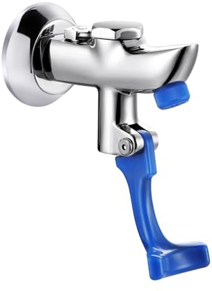 【Glasfüller Wasserhahn Wandhalterung】WOWOW Push Wasserflasche Füllstation Massives Messing, kommerzieller Wassereinfüller Wasserhahn für Bar, Diner, Café, Restaurant, Küche und Café, 3/8 männlicher
