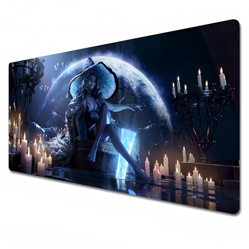 Elden Ring Mouse pad|Purple Gaming Mouse pad|XXL Mouse pad 900x400|Office Desk mat Large|Waterproof - Anti Slip|Ranni (35.4 x 15.7 x 0.1 in)