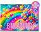 HIDEBLOOM GLITZER Regenbogen Einladungskarten Kindergeburtstag Mädchen I 12 Stück I DIN A6 (10,5 cm x 14,8 cm) I Regenbogen Einladungskarten Kinder I Geburtstag-Einladungen Regenbogen mit Ballons