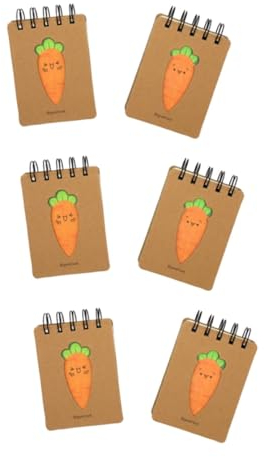 SEWACC 3St Notizbuch cute notebook spiral notebook mini notebook Small notebook Color paper notebook Carrot notebook Schulbedarf Mini-Notizblock tragbares Mini-Notebook