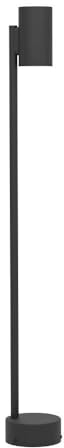 EGLO Izzalini Piantana a LED, lampada da terra da giardino per esterni, luce per vialetto in metallo nero, con lampadina GU10, luce bianca calda, IP44, 85 cm