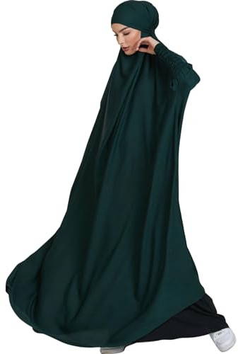 Jazvano Abaya Kleid für Frauen 1pc Eid Jilbab Muslimische Gebetskleidung Islamische Bescheidene Abayas Arabische Dubai Salah Robe Muslim Jilbab