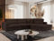 MKS MEBLE Ecksofa Sofa L-Form Braun Cord, Wohnlandschaft L-Form, Couch L Form, Sofagarnitur Couchgarnitur Polsterecke, Breite: 316 cm - Savona L - Braun Cord - Rechts