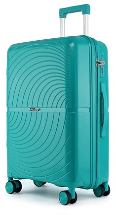 Fly Kite Luggage 32 Inch X-Large Suitcase 100% Polypropylene, Hard Shell with Aluminium Trolley Handle Real TSA 3 Digit Secure Lock 360° Smooth Wheels Lightweight Suitcase|Green