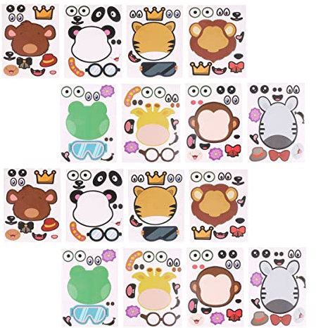 Abaodam 24stücke Kreative Tieraufkleber Für Junge Mädchen Spielaufkleber Bunten Farben Für Bastelaktivitäten Belohnungen Und Partys