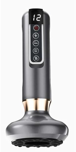 Cellulite-Massagegerät, Schröpfgerät Elektrisch Gegen Cellulite, Verstellbares Handmassagegerät für Körperfett, Anti-Cellulite Vakuum-Massagegerät für Bauch Taille Arme Beine (Grau)