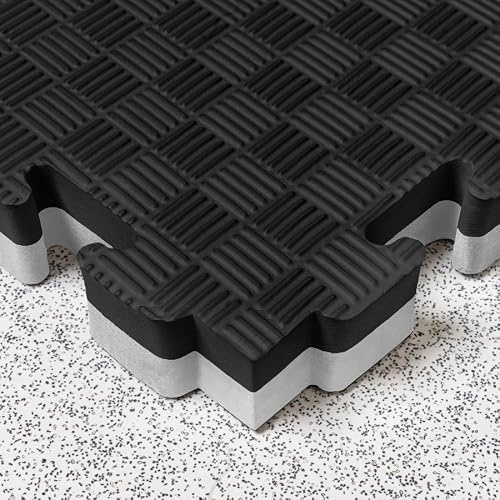 FORZA Reversible Jigsaw Foam Gym Mats – Interlocking EVA and PE Foam Floor Tiles for Home Gyms, Garages, Martial Arts and Fitness Spaces – 20mm or 40mm Thickness, Multiple Pack Sizes