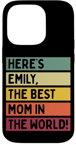 Here's Emily The Best Mom In The World Mother's Day Retro Case for iPhone 14 Pro