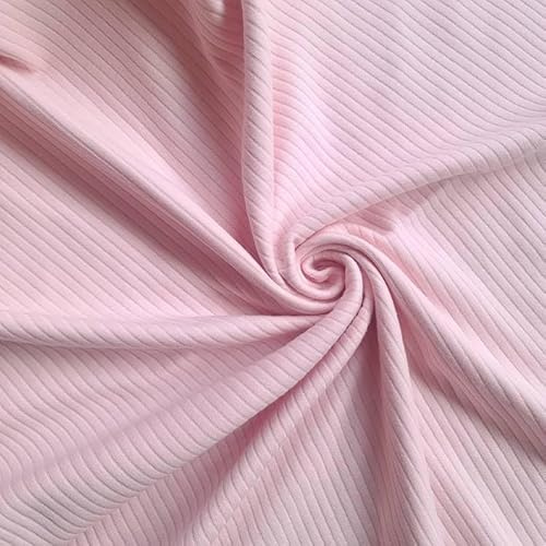 PAWOTEX Ripp jersey Rippjersey Stoff Meterware Rib Jersey Bedruckt Ribstrick Elastische Gerippter Jerseystoff Ökotex 100% baumwollstoff für Bekleidung Kinder, Mädchen Tops Mützen Schals 150x50cm 180g