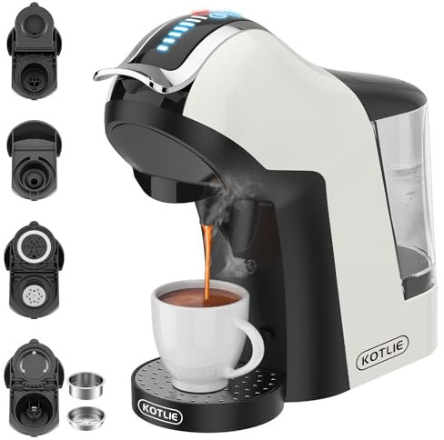KOTLIE Versátil cafetera 5 en 1 compatible con diferentes sistemas de cápsulas de café (EM-308A) color blanco
