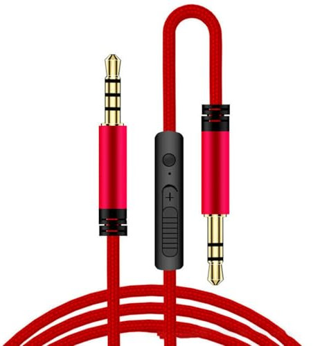 Beimus 120CM 3.5mm Auditory Cable with Microphones Voice Control for Headphones Car Loudspeakers