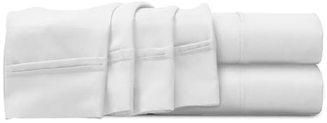 Imperial Rooms Flat Sheet Super King 200 Thread Count 100% Egyptian Cotton Soft Bed Top White Sheets 2 Pack Hotel Quality Flat Bed Sheets
