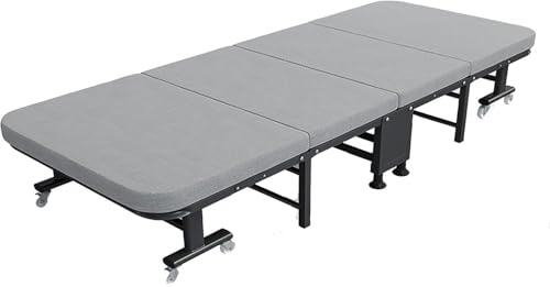 Tragbares Klappbett aus Memory-Schaum, platzsparend, rollbares Gästebett mit Metallrahmen, für Büro und Schlafzimmer, 190 x 60 x 30 cm, komfortable Schlaflösung