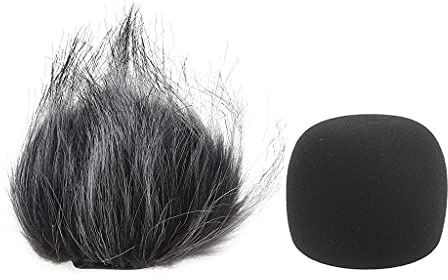 TingHaoO Mini-Mikrofon-Schwamm-Abdeckung, Handmikrofon-Set für Zoom H1 Recorder Mikrofon, Pelz- und Schaumstoff-Ersatzteile, Schaumstofffilter, Öl Bel Ray