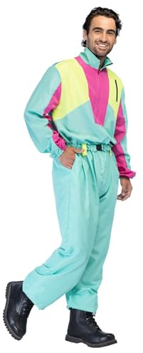 Boland - Costume ski rétro Snow Blizzard, homme, années 80, vert menthe