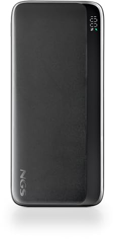 NGS Quiz 20 – 22,5W Schnelllade-Tragbarer externer Akku für Laptops, Tablets, Smartphones, LED-Bildschirm, 422gr
