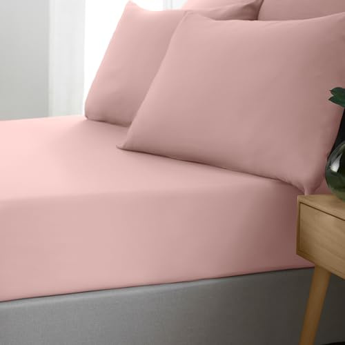 Catherine Lansfield So Soft Drap-Housse Infroissable Super King Rose pâle