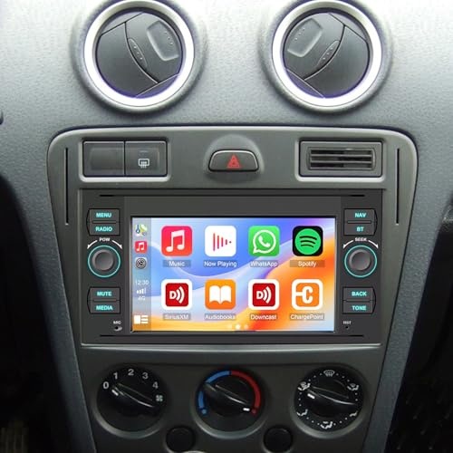 2+64G Android 15 Autoradio CarPlay wireless per Ford Fiesta 2005 2006 2007 2008,2 Din 7 Touchscreen Auto Stereo Touch Screen Radio Bluetooth Multimediale con GPS WiFi FM Mirror Link Backup Camera