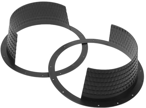 Parliky 2pcs 8 Inch Waterproof Car Speaker Covers with Black Plastic Protective Baffle for Outdoor Loudspeakers and Car Audio Dust Guard