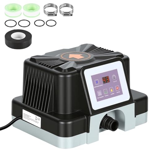 Jaxguom Poolheizung Elektrisch 3000W, Elektrische Poolheizung mit Digitalanzeige,Temperaturregelung 37–45°C,für Outdoor Pool,RCD Schutz, Kippschutz, Pool Heizung Elektrisch für 32/38 mm Schlauch