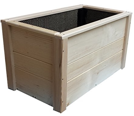 TOTAL WOOD 2012 Jardinière rectangulaire en Bois Jardin terrasse Balcon Interieur Exterieur 100 x 40 x 45 cm également Disponible sur Mesure