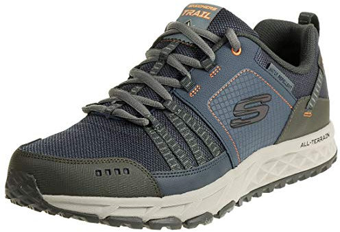 Skechers ESCAPE PLAN, Zapatillas para Hombre, Blue Navy Orange, 41.5 EU