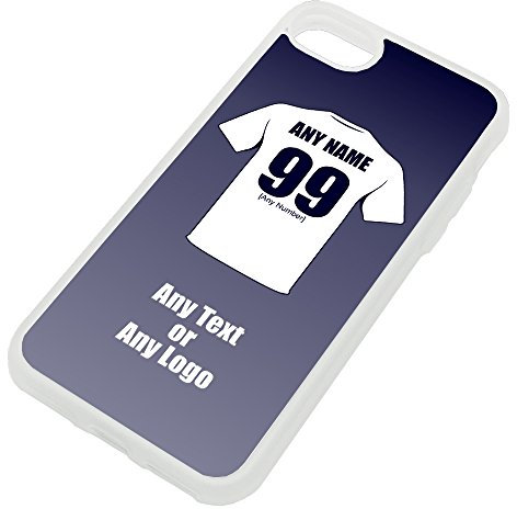 UNIGIFT Personalised Gift - Tottenham iPhone 8 Case (Clear Transparent, Football Club Design Theme) - Any Name/Message on Your Unique - Apple TPU - The Spurs Lilywhites
