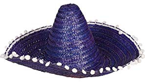 FIESTAS GUIRCA, S.L. Sombrero Mexicano de Paja Azul