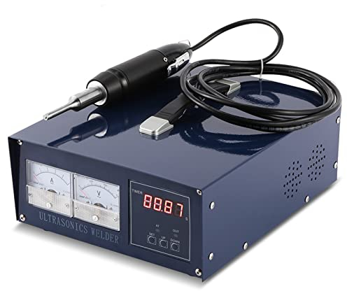 BAOSHISHAN Ultraschall-Schweißgerät Kunststoff-Punktschweißgerät für Farm Eggs Belt Mistgürtel tragbar 220V (500W Maschine mit Horn für Ei/Mistgürtel)