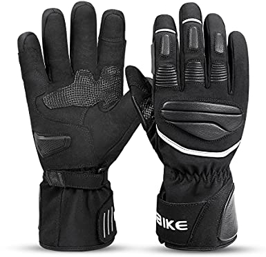 INBIKE Fahrradhandschuhe Herren Winter Handschuhe Winddicht Wasserdicht mit 3M Thinsulate und HIPPRA Membran Motorrad Fahrrad Rennrad Schwarz M