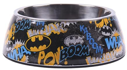CERDÁ LIFE'S LITTLE MOMENTS - Gamelle Chien Originale Idéale pour Chiots, Petits Chiens ou Chats de Taille S | D - 14 cm H - 4,5 cm Capacité 180 ML - Licence Officielle de Batman DC Comics®