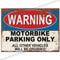 Metal Signs - Motorbike Parking Only Man Cave Tin Metal Sign Hanging Wall Plaque Kitchen Shed Garage. Large (27cm x 18cm)