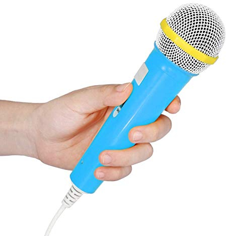 Microphone pour Enfants, Jouets Amusants Accessoires d'anniversaire Micro karaoké Portable pour Enfants, pour 5-12 Ans Filles garçon Micro Festival (Bleu)