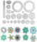 TAOYUN Vielzahl Kaleidoskopische Hohlspirale Zeichnungsvorlage Werkzeug Blumenkunst Lineal Multifunktions Kinder Student Geometrische Lineal Art Rule