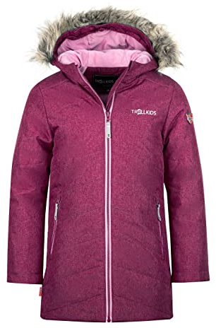 Trollkids Girls Lifjell Jacket 92, Plum