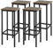 COSTWAY 4er Set Barhocker, Barstühle Vintage, Tresenhocker mit Fußstütze, Küchenhocker bis 90 kg, Bistrohocker für Zuhause, Bistro, Esszimmer (Sitzhöhe 72 cm)