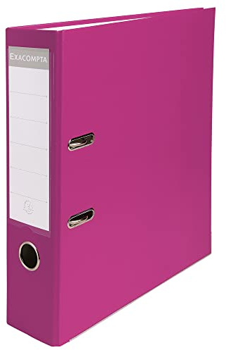 Exacompta - Ref. 918415B - Box mit 20 Aktenordnern A4 - Rücken 80 mm - Mechanik 80 mm - Außenmaß: 32 x 29 x 8 cm - Format für Ordner A4 - Farbe: Himbeere