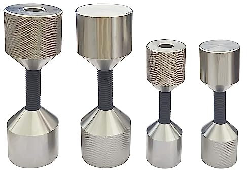 SUONE 1-1/8 and 1-5/8 Diameter Flange Double Hole Pins,304 Stainless Steel Appearance is Beautiful and Smooth,Detachable Double Hole Flanges(4 Pcs)