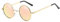 LHSDMOAT Polarisierte Runde Sonnenbrille Herren Damen, Retro UV400 Sonnenbrille, Vintage Angeln Golf Fahren Stilvoll Hippe Sonnenbrille,Gold/Rosa