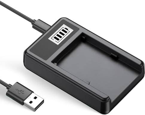 USB Battery Charger for Canon EOS 200D, 250D, 750D, 760D, 770D, 77D, 800D, 850D Camera – Works with USB Plug | Computer | Power Bank - Smart Battery Charge Status Display