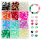 GOTRUST 240pcs Crackle Glasperlen zum Basteln, 8mm Edelstein Perlen Set Rund, Bunte Glasperlen Mix, Bunt Glas Edelsteinperlen zum Auffädeln mit Loch für DIY Armbänder Halskette