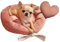 Love Gifts® weiches Kundekissen | Hundebett mittelgroße Hunde & kleine Hunde |Orthopädisches Hundebett |weiches Bett - Kissen | Rosa