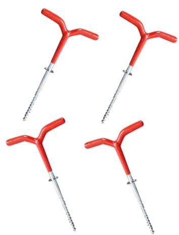 KOMBIUDA 4 Angelzelt Eisbohrer Pfähle Heftklammern Adapter für eisangel Set Halter Outdoor- Campingversorgung tragbare Zeltheringe Zubehör Campingbedarf Erdnagel
