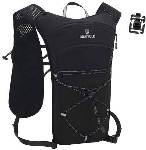 BBAIYULE® Fahrradrucksack Trinkrucksack (Schwarz mit 1,5 l Blase) (klassisch – nur Rucksack)